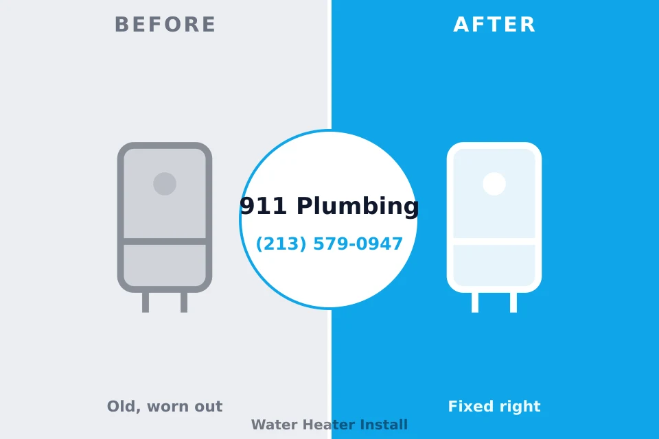 Before and after: plumbing repair Pascoag, RI